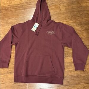Scotch And Soda Men’s Relaxed Fit Fleece Hoodie Large Burgundy  $118